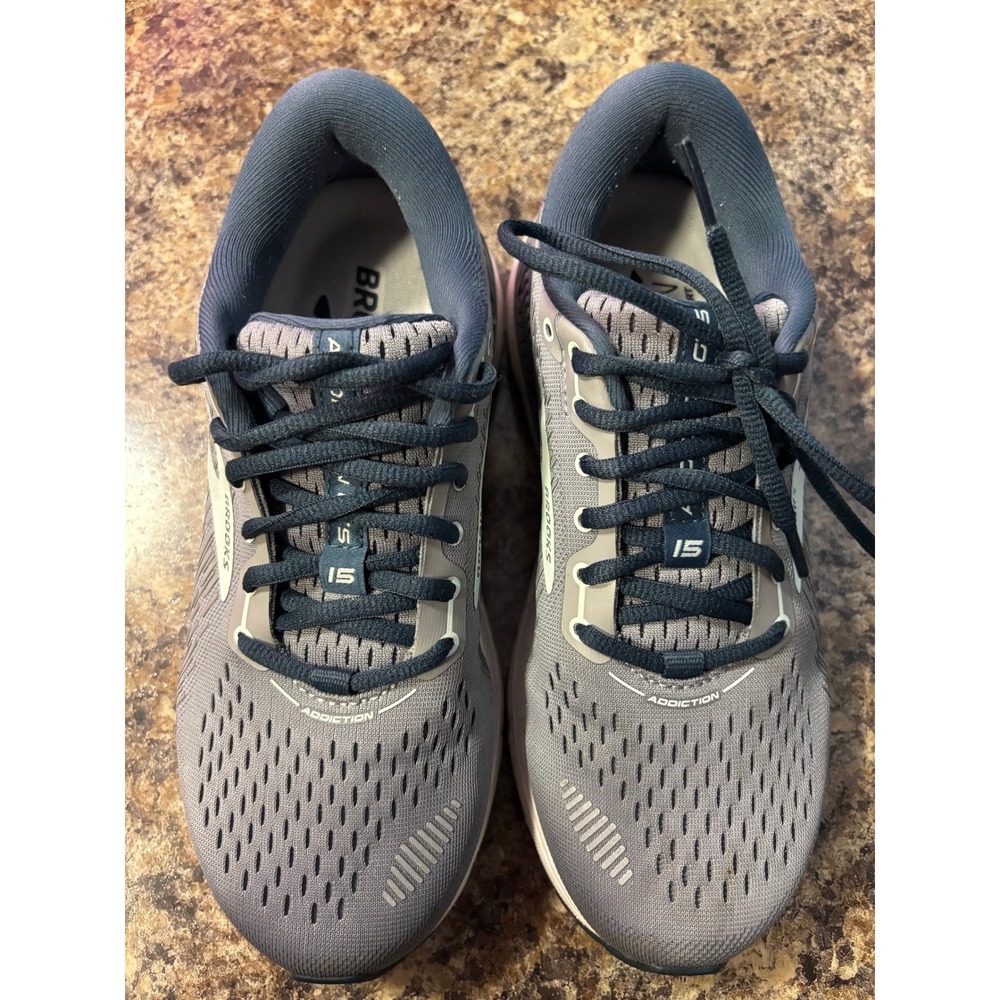 Brooks Addiction‎ GTS 15 Mens Running Shoes Grey Mint Green Stability Sneakers